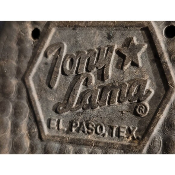 Vintage Tony Lama Light Brown Ostrich Quill Leather Cowboy Boots 8.5 D - Picture 11 of 11